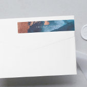 Waterverf Navy Blue Moody Roos Gold Wedding