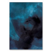 Waterverf Navy Blue Moody Roos Gold Wedding Kaart (Achterkant)