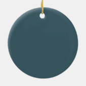 Waterverf Navy Blue Pine Trees Vrolijk Kerstfeest Keramisch Ornament (Achterkant)