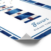 Waterverf Navy Blue vuurtoren Poster (Hoek)