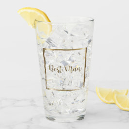 Waterverf Navy & Blush Bestman Glas