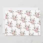 Waterverf Navy Blush Bloemen Baby shower Kaart (Achterkant)