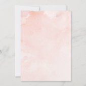 Waterverf Navy Blush Bloemenkrans Bruiloft Kaart (Achterkant)