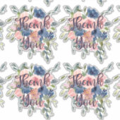 Waterverf Navy & Blush Hartelijk dank Sticker (Voorkant)