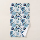 Waterverf Navy Botanical Bath Towel Set Bad Handdoek (Handdoek)