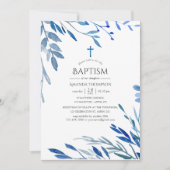 Waterverf Navy Indigo laat aptisme achter Kaart (Voorkant)