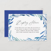 Waterverf Navy Leaf Vrijgezellenfeest Display Douc Informatiekaartje (Voorkant / Achterkant)