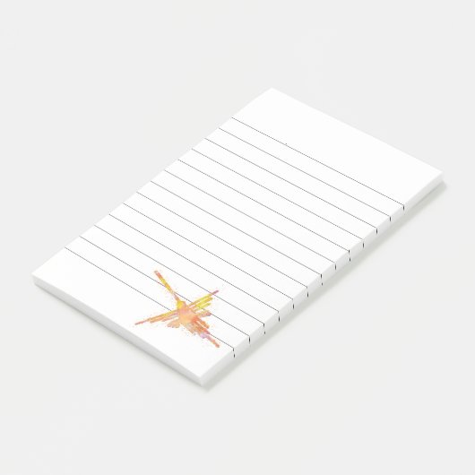 Waterverf Nazca Hummingbird Lined Post-it® Notes (Schuin)