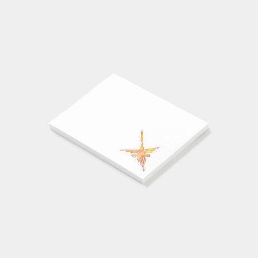 Waterverf Nazca Hummingbird Post-it Notes (Schuin)