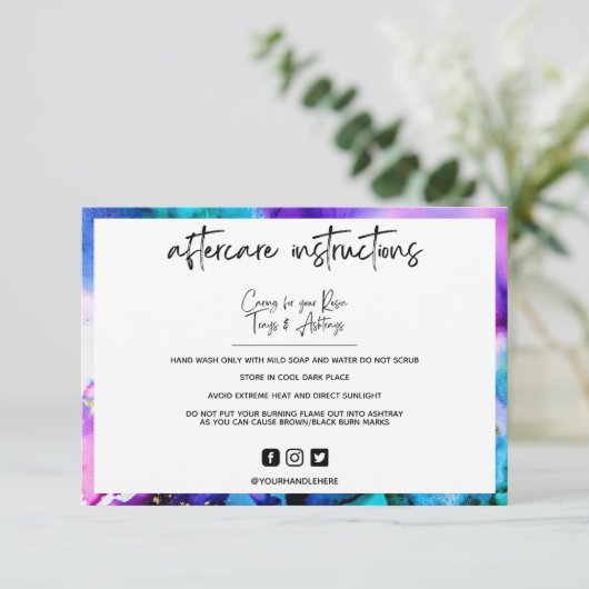 Waterverf Nazorginstructies 2 (Staand voorkant)