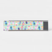 Waterverf Nebula ananas Gold Stripes Design Bureau Naambordje (Voorkant)