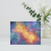Waterverf Nebula Briefkaart (Staand voorkant)