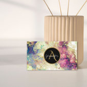 Waterverf nebula galaxy gold mandala modern visitekaartje