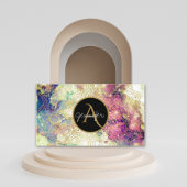 Waterverf nebula galaxy gold mandala modern visitekaartje