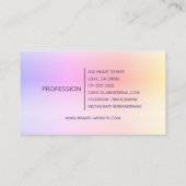 Waterverf Nebula Paars Floral  Visitekaartje (Achterkant)