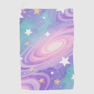 Waterverf Nebula Swirls Patroon ontwerp Golfhanddoek