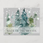 Waterverf Neck of the Bossen Moving Announcement Briefkaart (Voorkant)