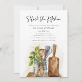 Waterverf neemt het Vrijgezellenfeest van Kitchen  Kaart (Voorkant)