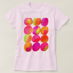 Waterverf neon spots pop kunst t-shirt
