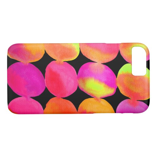 Waterverf neoncirkelpatroon abstracte kunstkleur Case-Mate iPhone case (Achterkant (Horizontaal))