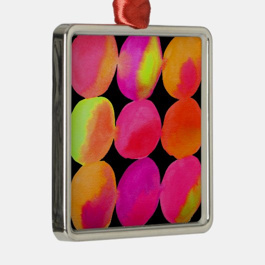 Waterverf neonpatroon abstracte heldere kleuren metalen ornament (Rechts)