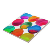 Waterverf neonpatroon abstracte heldere kleuren tegeltje (Zijkant)