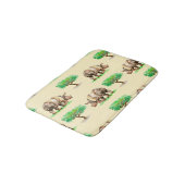 Waterverf neushoorn: handgeschilderd patroon. badmat (Gekanteld)