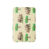 Waterverf neushoorn: handgeschilderd patroon. badmat (Voorkant Verticaal)