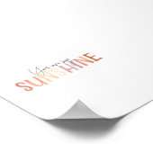 Waterverf Neutraal Bruin Je bent mijn zonneschijnp Poster (Hoek)