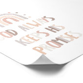 Waterverf neutraal God houdt zijn beloften poster (Hoek)