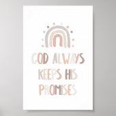 Waterverf neutraal God houdt zijn beloften poster (Voorkant)
