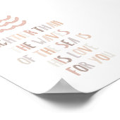 Waterverf neutraal Machtiger dan golven poster (Hoek)