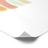 Waterverf neutraal regenboogafdrukken Poster (Hoek)