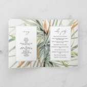 Waterverf Neutral Boho Bruiloft Orde van Service Programma (Binnen)