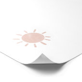 Waterverf Neutral Boho Sun Wall Art Poster (Hoek)