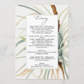 Waterverf Neutral Boho trouwroute Programmakaart (Achterkant)