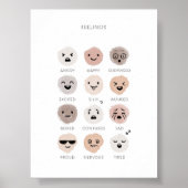 Waterverf Neutral Feelings Grafiek Poster (Voorkant)
