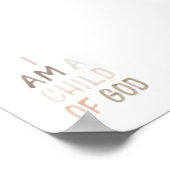 Waterverf Neutral Ik ben een kind van God print (Hoek)