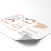 Waterverf Neutral Jesus loves me poster (Hoek)