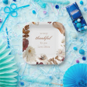 Waterverf Neutral Pumpkin Rustic Herfst Party Bord (Feest)