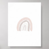Waterverf Neutral Rainbow boho poster (Voorkant)