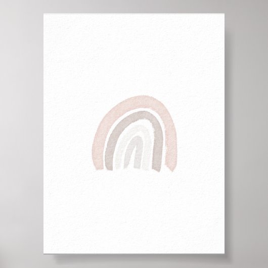 Waterverf Neutral Rainbow boho poster (Voorkant)