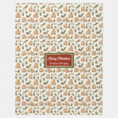 Waterverf neutrale aardse kleuren peperkoek man fleece deken (Voorkant)