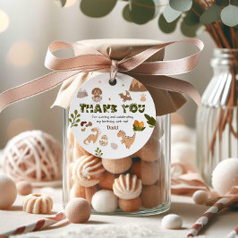 Waterverf neutrale dinosaurus dank u bedankjes labels