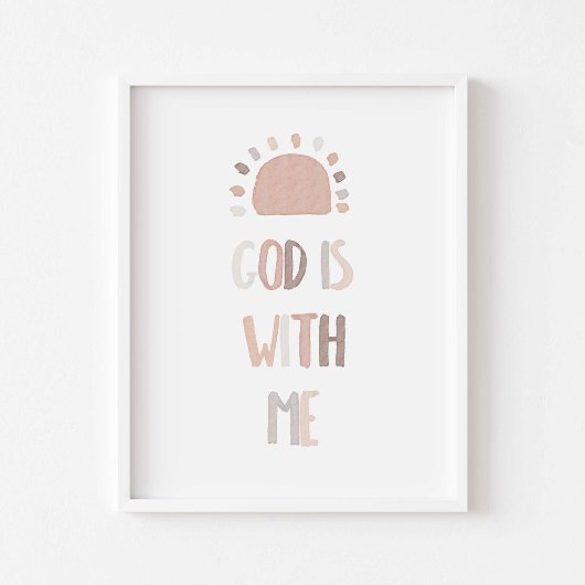 Waterverf Neutrale God is bij ons poster