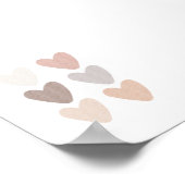 Waterverf Neutrale hartenprint Poster (Hoek)