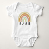Waterverf Neutrale regenboog "Babe" Romper (Voorkant)