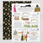 Waterverf New Orleans Verjaardag Weekend Route Kaart (Voorkant / Achterkant)