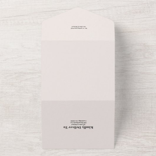 Waterverf New York Bestemming Bruiloft All In One Uitnodiging (Buitenkant)