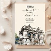 Waterverf New York Bestemming Vrijgezellenfeest Kaart